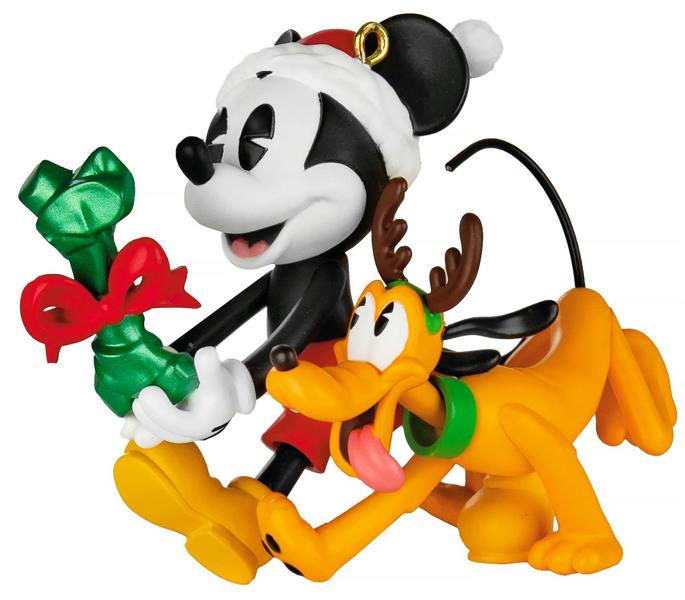 Disney Mickey Mouse Hallmark Keepsake - Mickey & Pluto with Bone Christmas Tree Ornament