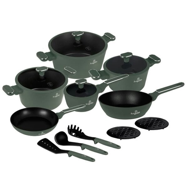 Berlinger Haus 15 pcs cookware set Berlinger Haus BH8208 Matte Green