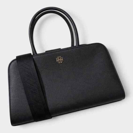 Tory Burch Britten Small Center Zip Satchel Black