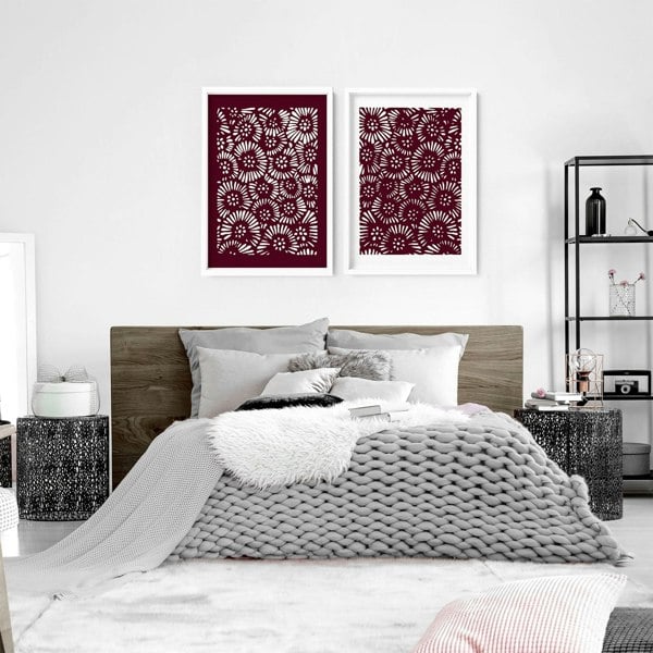 Bedroom Wall Art Framed | Set of 2 wall art prints