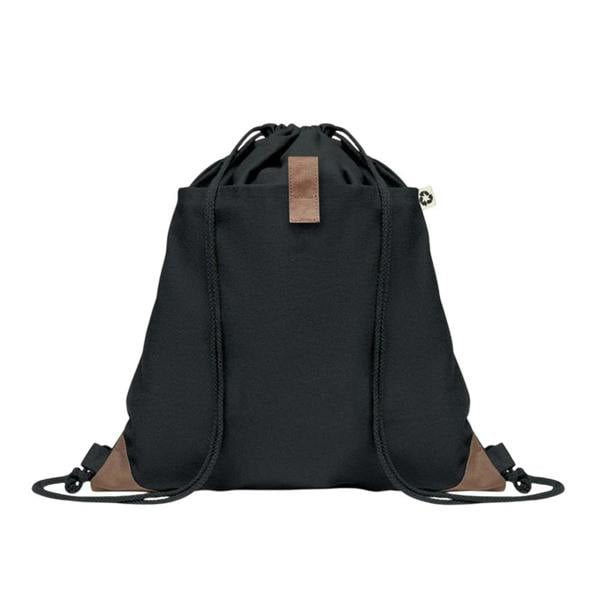 MidOcean Panda Recycled Cotton Drawstring Bag - Black - 