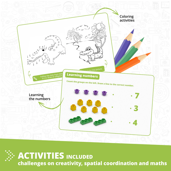 Engino QBOIDZ Alligator with 5 bonus models