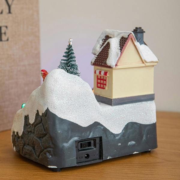 Samuel Alexander 14cm Animated Frosty’s Snow LED Village Scene Christmas Decoration