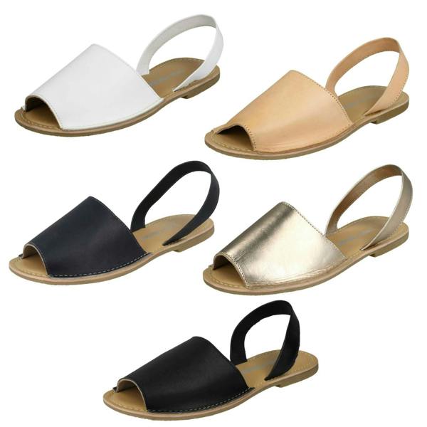 Leather Collection Ladies Leather Collection Slingback Mule Sandals