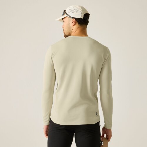 Dare 2B Mens Ventura Grid Crew Neck Fleece Top - Almond Milk