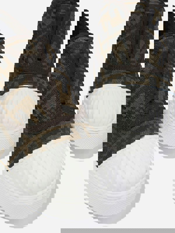 Fendi Kids FF Logo Trainers in Brown