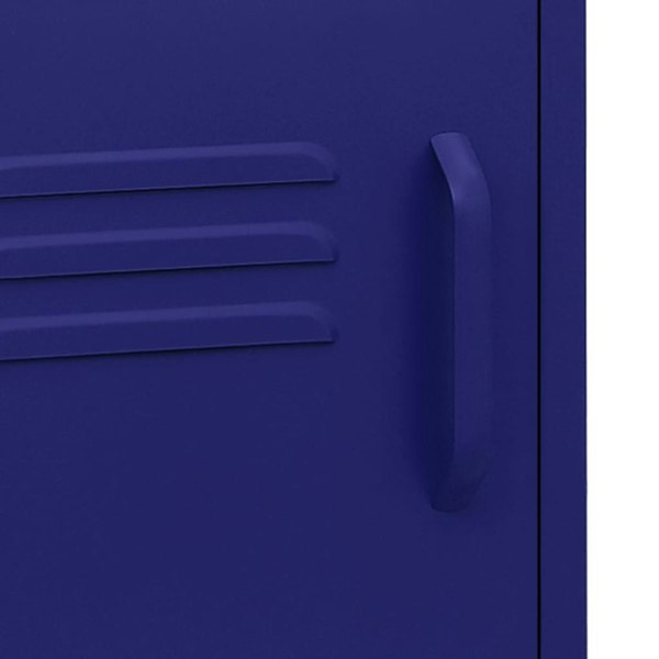 Berkfield Nightstand Navy Blue 35x35x51 cm Steel