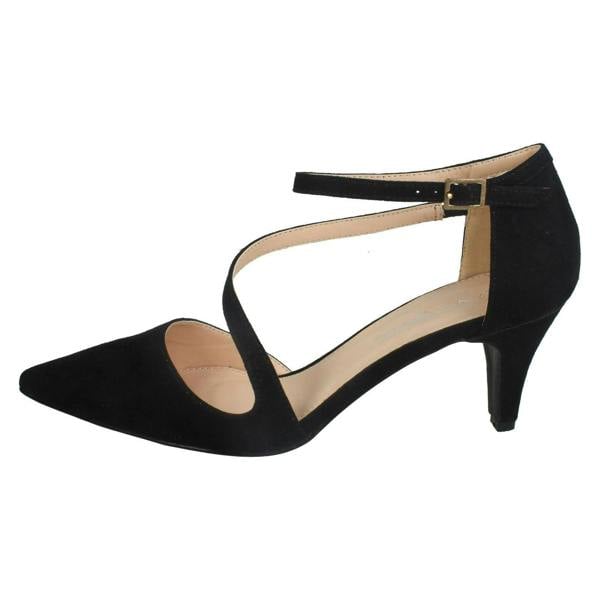 Anne Michelle Ladies Anne Michelle Mid Heel Strap Court Shoes F9960
