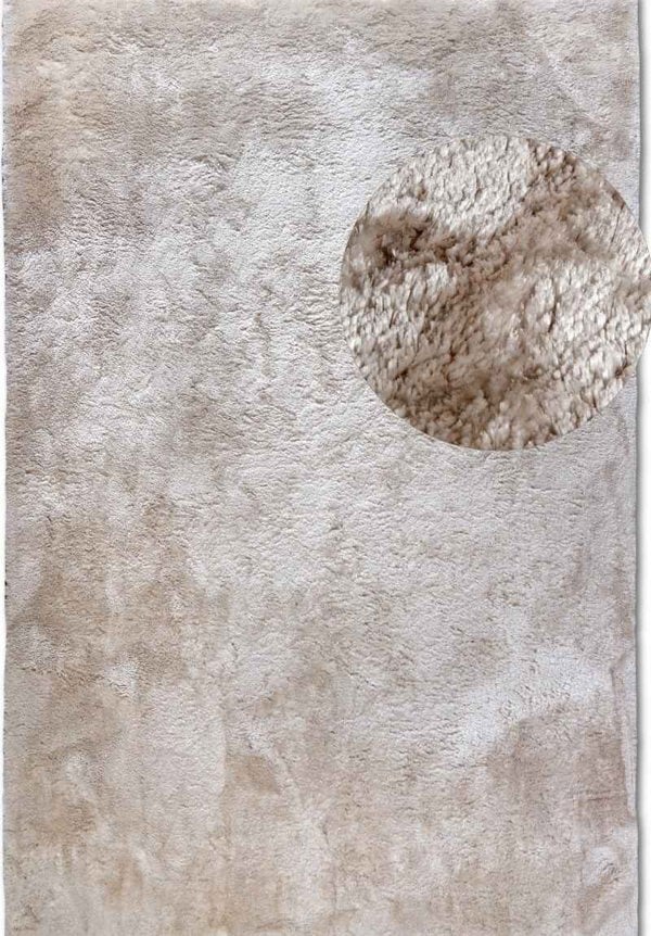 High Pile Cream Rug Calida – Ultra-Soft Plain