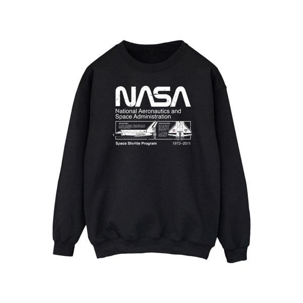 NASA Mens Space Shuttle Sweatshirt - Black