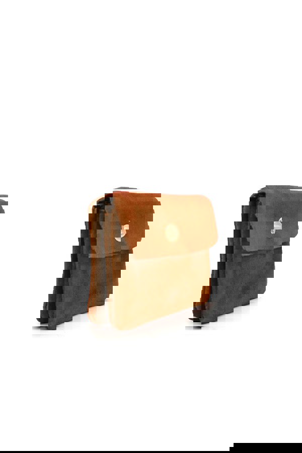 Pluspup Compact Snap Button Slim Fit Italian Genuine Suede Purse