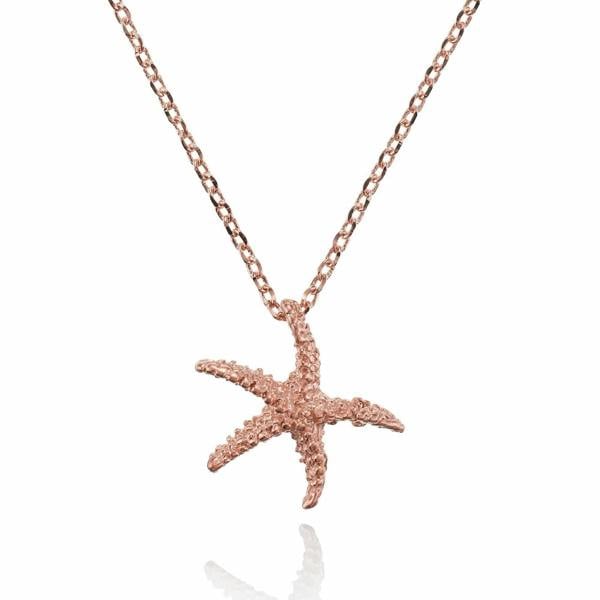Rose Gold Starfish Pendant Necklace - namana.london