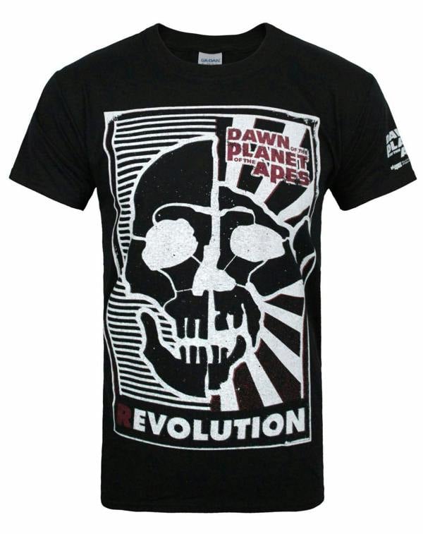 Planet Of The Apes Mens Black Ape Skull Short Sleeved T-Shirt