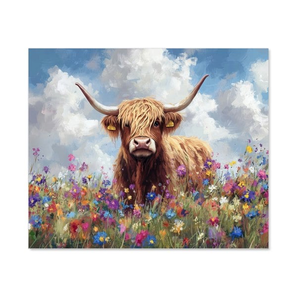 Warren Reed - Designer Highland Cow In A Summer Meadow Kitchen Splashback