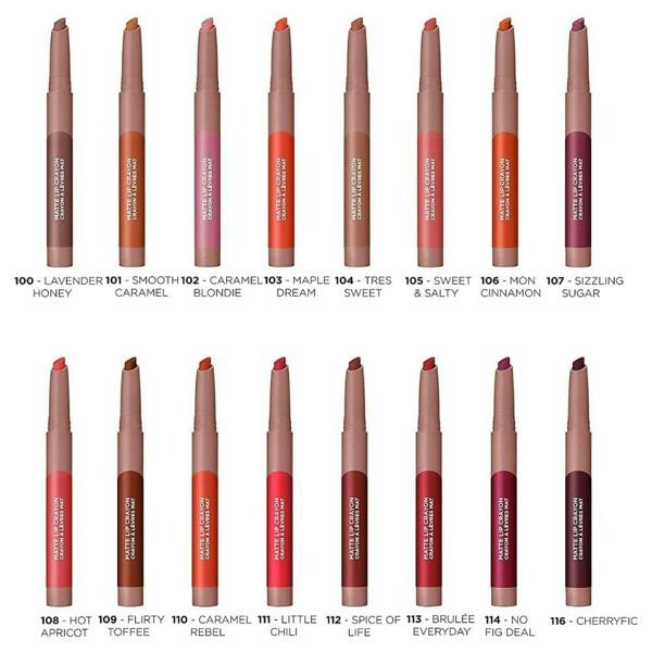 L'Oreal Infallible Matte Lip Crayon - 107 Sizzling Sugar