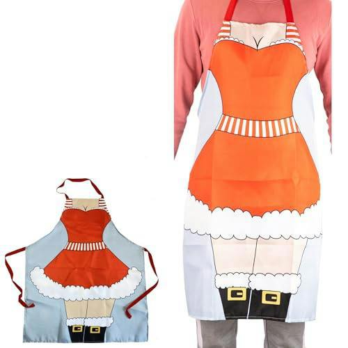 Adult Santa Lady Christmas Apron for Baking, Cooking and Festive Kitchen Hosting image 3