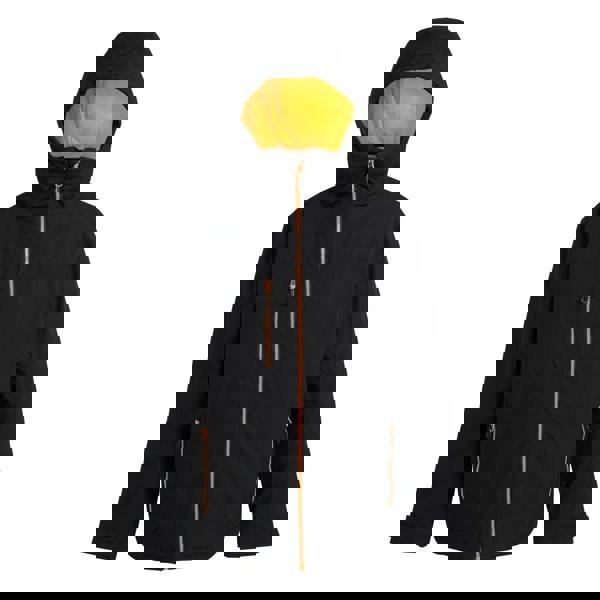 Regatta Professional Mens Insulated Waterproof Jacket - Black/Orange Pop - 