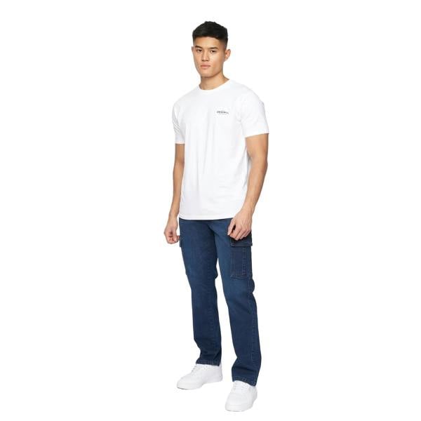Crosshatch Mens Kremtap Cargo Jeans - Dark Wash - 