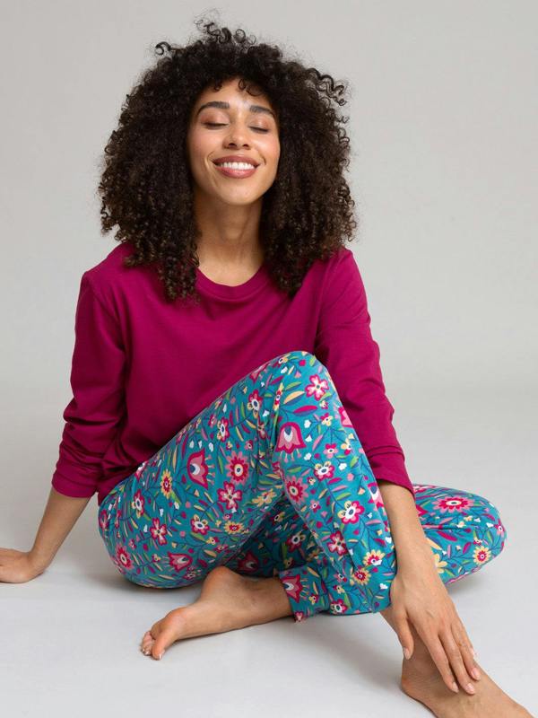 Kite Womens Organic Folksy Bloom Lyme Cuffed Loungers