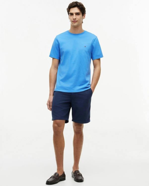 Tommy Hilfiger Essential Seasonal Regular Fit Solid Mens T-Shirt - Blue Spell