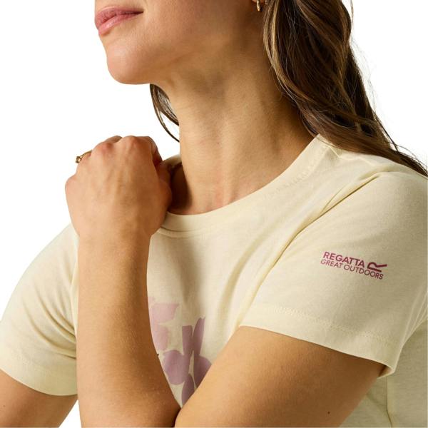Regatta Womens/Ladies Filandra VX Shadow Flower T-Shirt - Light Vanilla - 