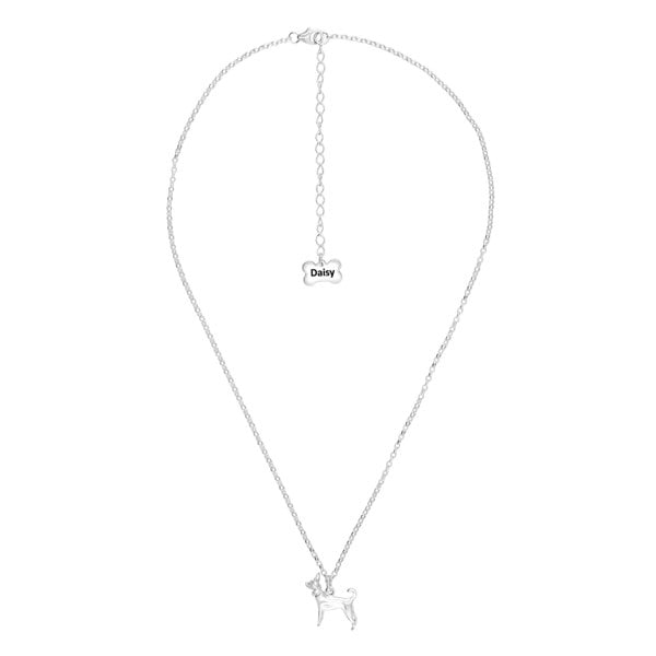 Chihuahua Silver Necklace - Personalised - MYLEE London