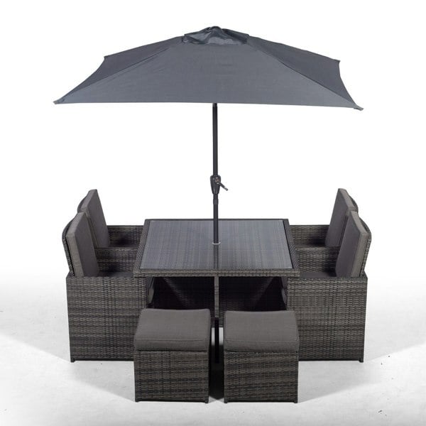 Giardino 4 Seater Rattan Cube Dining Set