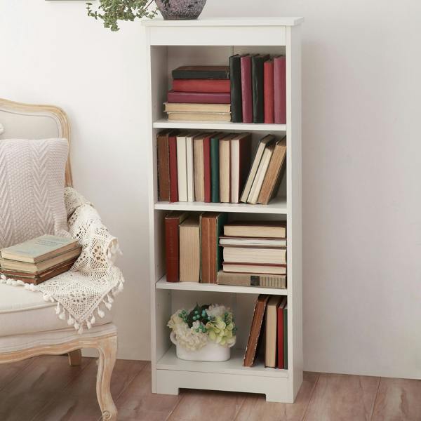 Core Products Freya Low Narrow 4-Shelf Bookcase