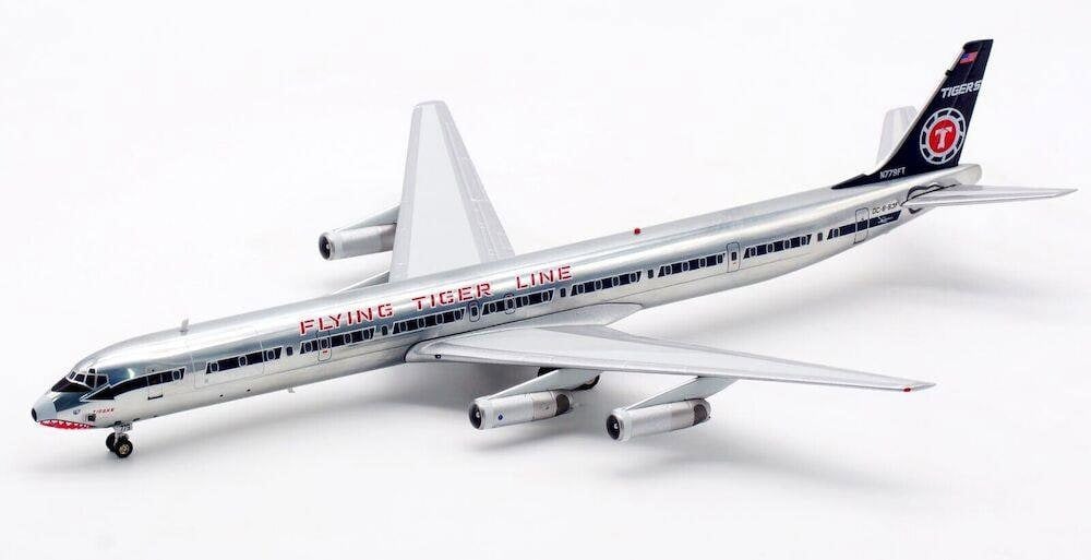 MCSlots N779FT Flying Tiger Line DC-8-63F Polished 1:200 Inflight200 IF863FTSM-P