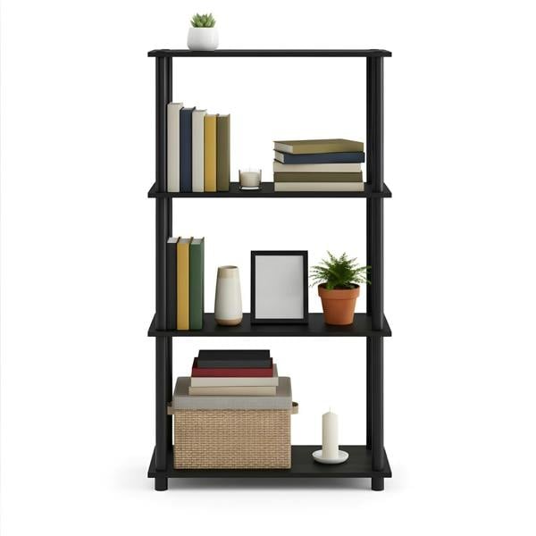 WALPLUS Turn-N-Tube 4-Tier Multipurpose Shelf Display Rack, Espresso/Black perfect for organized storage and display