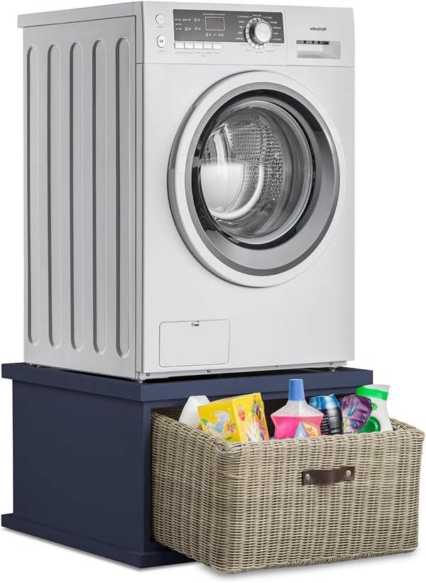 Statement Furniture Tetbury Washing Machine Pedestal, Dryer Stand with Storage Basket