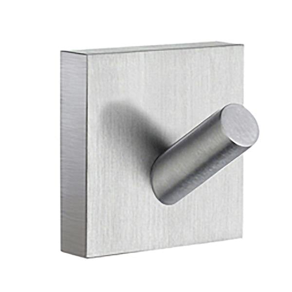 Single brushed chrome towel hook