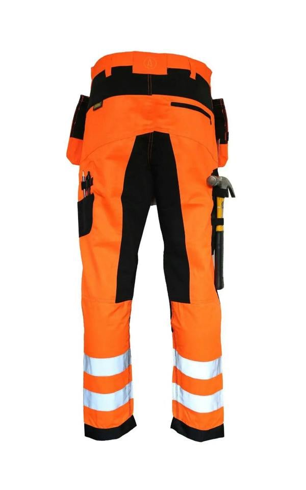 Contrast Slim Fit Stretch Hi-Vis Trouser With Removable Holster Pockets - Hi-Vis Trousers