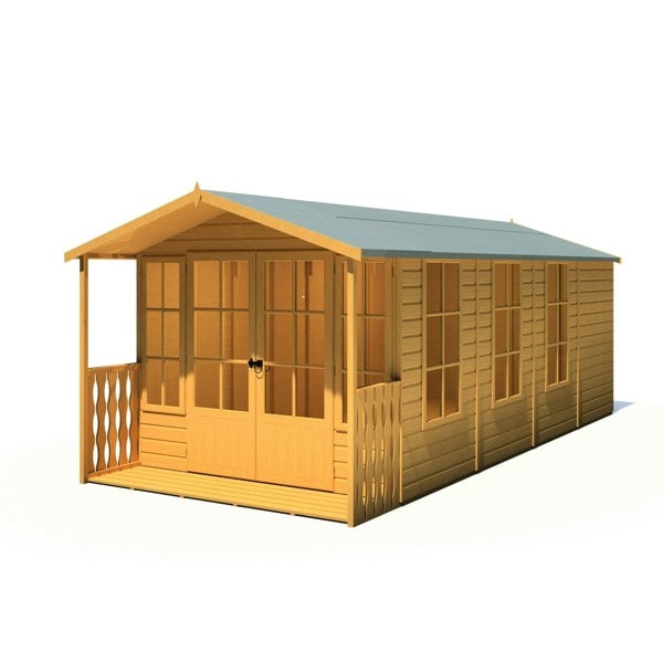 Shire Delamora 8x18 summerhouse with verandah - Best Shed