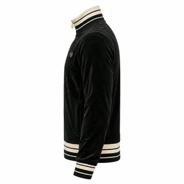 Sergio Tacchini Lazzari Velour Track Top Jacket Black