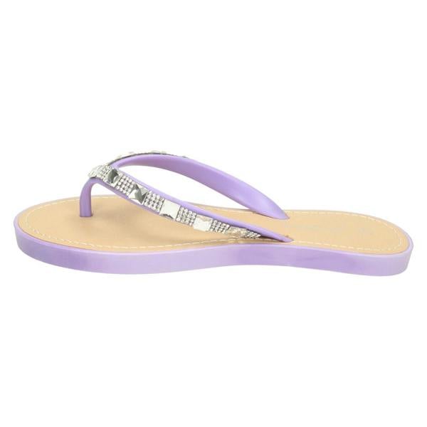 Savannah Ladies Savannah Sequin Toe Post Flip Flop Sandal