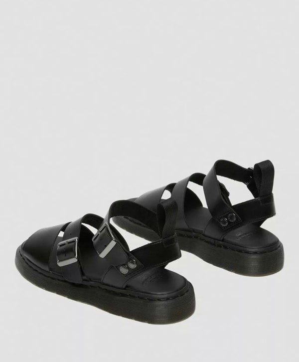 Dr. Martens Gryphon Brando Leather Women's Black Sandals