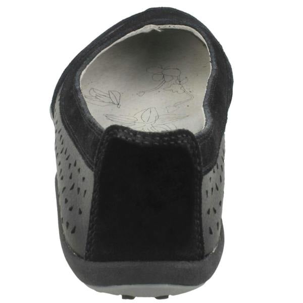 Down to Earth Ladies Down To Earth Suede Leather Ballerinas F80448