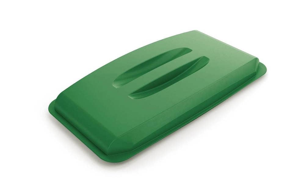 Durable 60L Bin Lid Green | Rectangular Recycling Bin Lid | Food Safe | DURABIN