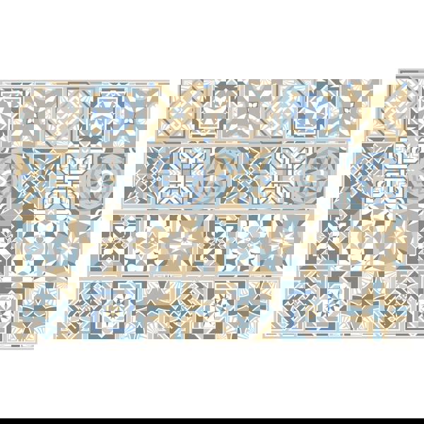 WT1532 - Lyon Encaustic Tiles Wall Stickers - 15 cm x 15 cm - 24 pcs.