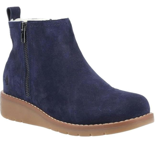 Hush Puppies Libby Womens Wedge Heel Casual Zip-Up Ankle Boots