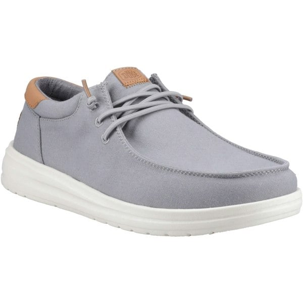 HEYDUDE Paul Canvas Cotton Men's Monument Grey Moccasins Shoes