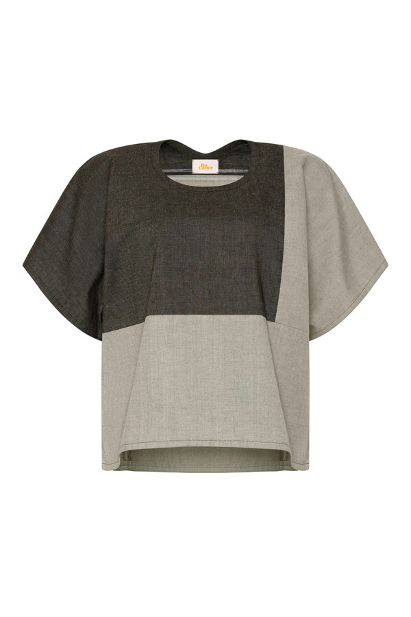 Bo Carter Mars Top - Grey and Beige