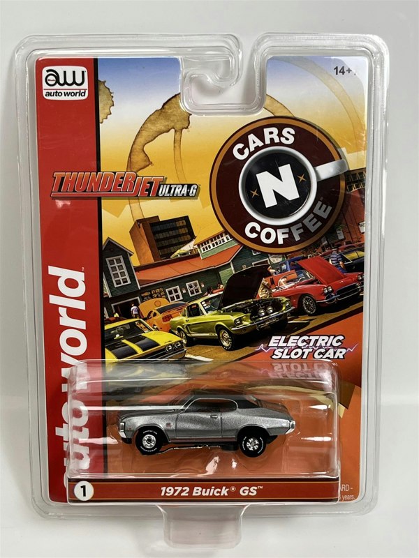 Auto World Slot Cars 1972 Buick GS Grey Thunderjet Ultra G HO Slot Car SC379-1