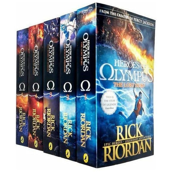 Puffin The Heroes of Olympus The Complete 5 Books Collection Set By Rick Riordan