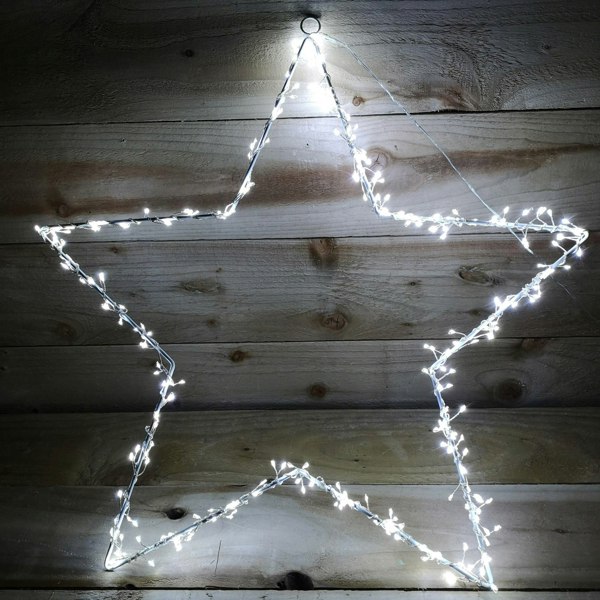 Samuel Alexander 60cm Large Christmas Animated LED Star Silhouette 280 LED Outdoor Garden Decoration
