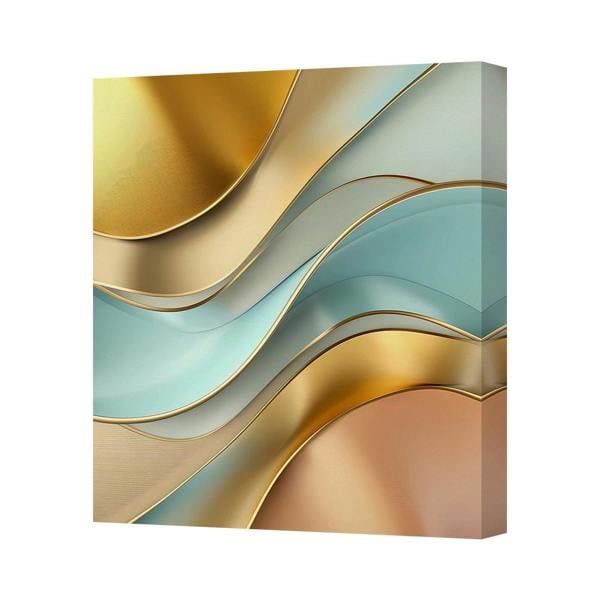 Benjamin Tate Design Abstract Wave Canvas Art Print On Deep Wooden Frame UK Made