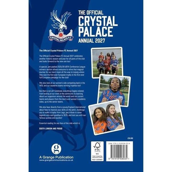 Grange Communications Ltd Crystal Palace FC Annual 2027, Annuals, Sports, Gift