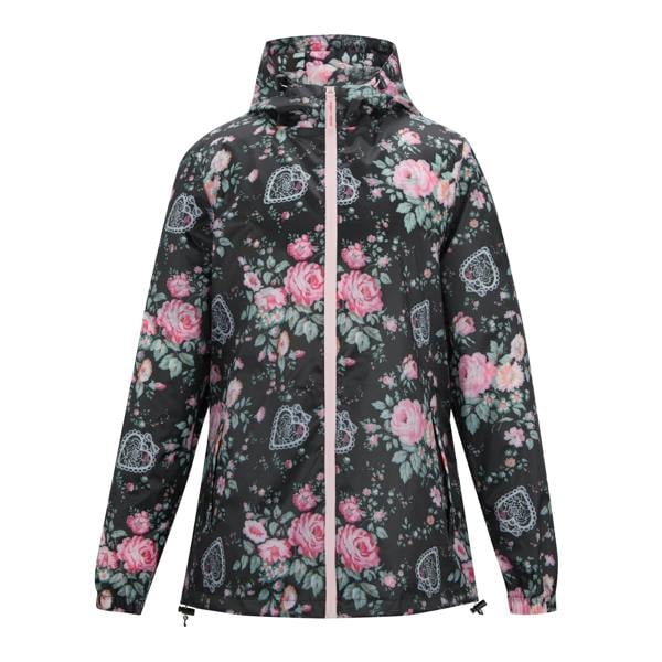 Regatta Womens/Ladies Cath Kidston Hackney Rose Waterproof Shell Jacket - Black - 