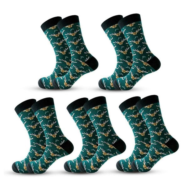 Anyfootwear 5 Pairs Black Brown Size 5-13 Socks Crystal Silk Tide Winter Holiday Design Plus Snowflake Stocking Comfortable To Wear Perfect For Women